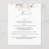 Greenery en Eucalyptus Leaves Wedding Menu (Voorkant)