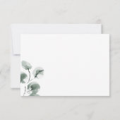 Greenery en Eucalyptus Scripted RSVP (Achterkant)