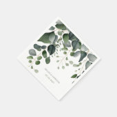 Greenery en Eucalyptus Wedding Bedankt Servet (Hoek)
