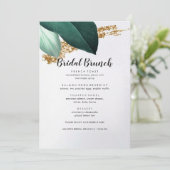 Greenery en Glitter Bridal Brunch Menu (Staand voorkant)