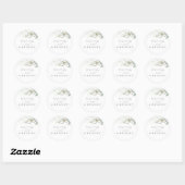 Greenery en Gold Elegant Romantic Wedding Ronde Sticker (Vel)