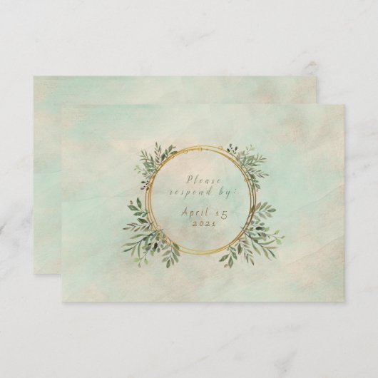 Greenery en Gold Geometric Lijst (Voorkant / Achterkant)