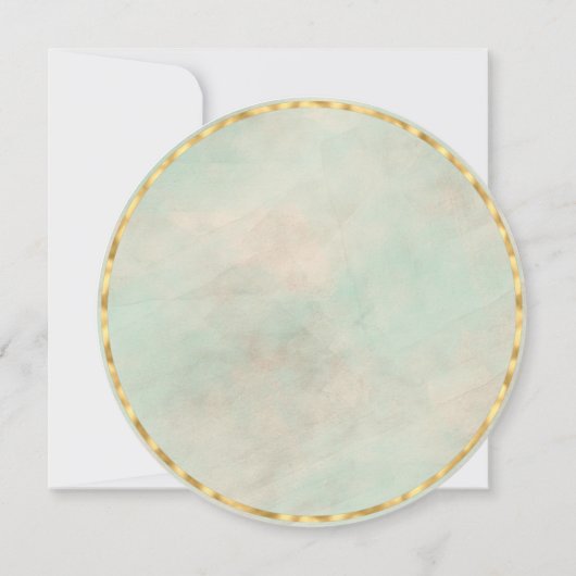 Greenery en Gold Geometric Lijst Kaart (Achterkant)