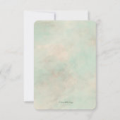 Greenery en Gold Geometric Lijst Save The Date (Achterkant)