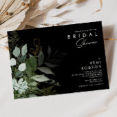 Greenery en Gold Leaf Black | VRIJGEZELLENFEEST Kaart