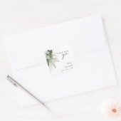 Greenery en Gold Leaf Dank je wel Wedding Sticker (Envelop)