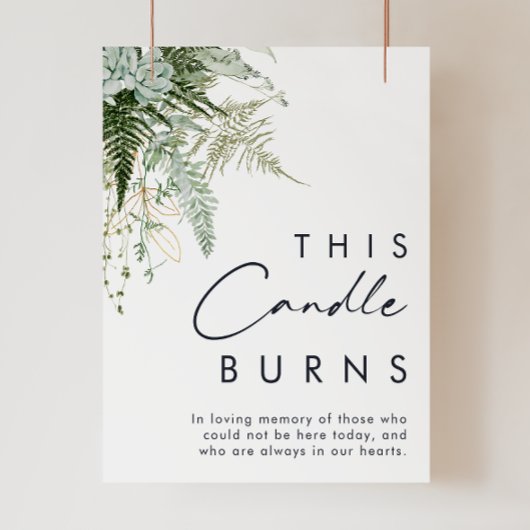 Greenery en Gold Leaf Deze kaars brandt Poster