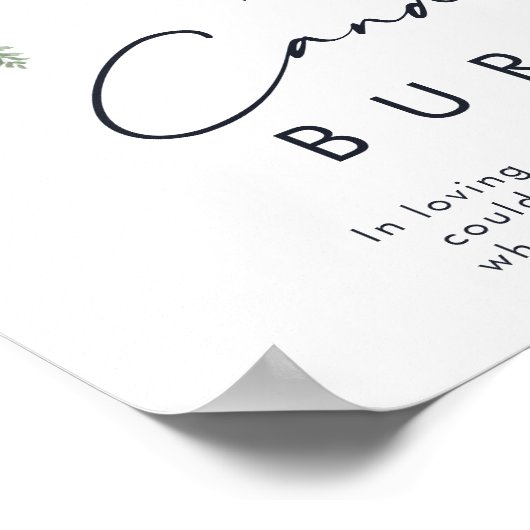 Greenery en Gold Leaf Deze kaars brandt Poster (Hoek)