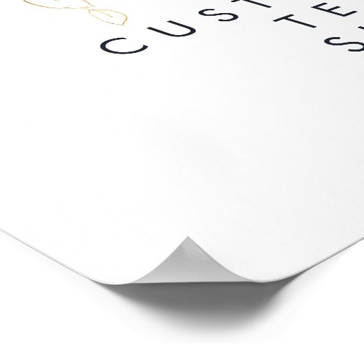 Greenery en Gold Leaf Kaarten en Gifts Custom Poster (Hoek)