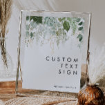 Greenery en Gold Leaf Kaarten en Gifts Custom Poster<br><div class="desc">We ontwierpen deze groene en gouden bladkaartjes en cadeaus op maat om je eenvoudige, maar elegante boho receptie te voltooien. Het is voorzien van modern groen en wit eucalyptusblad, vruchtensap, een succulente bloem en minimale gouden folie bladeren. Deze elementen geven het gevoel van een grillig waterverf betoverend bos, perfect voor...</div>