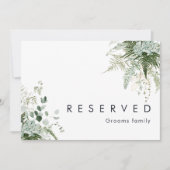 Greenery en Gold Leaf Reserved Sign (Voorkant)