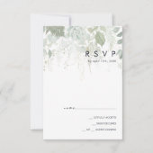 Greenery en Gold Leaf RSVP-kaart RSVP Kaartje (Voorkant)