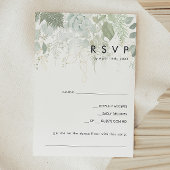 Greenery en Gold Leaf Song Request RSVP-kaart RSVP Kaartje
