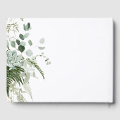Greenery en Gold Leaf Wedding Guest Book Gastenboek (Achterkant)