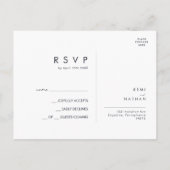 Greenery en Gold Leaf Wedding RSVP Briefkaart (Achterkant)