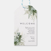 Greenery en Gold Leaf Wedding Welcome Gift Labels Cadeaulabel (Voorkant)