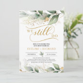 Greenery en goudbladeren eucalyptus die we nog ste kaart (Staand voorkant)