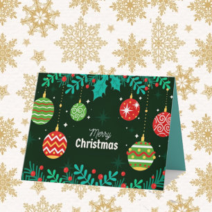 Greenery en Ornamented Folded Wenskaart Kaart