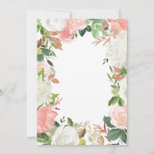 Greenery en Pink Floral | VRIJGEZELLENFEEST Kaart (Achterkant)