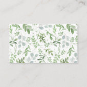 Greenery en White Flower Hoeveel Corks Game Kaart Plaatskaartje (Achterkant)