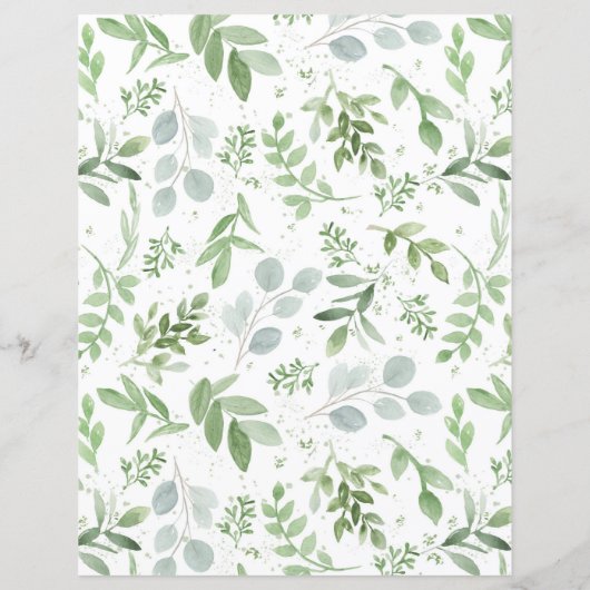 Greenery en White Flowers Hoeveel kurken onderteke (Achterkant)