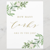 Greenery en White Flowers Hoeveel kurken onderteke (Voorkant)