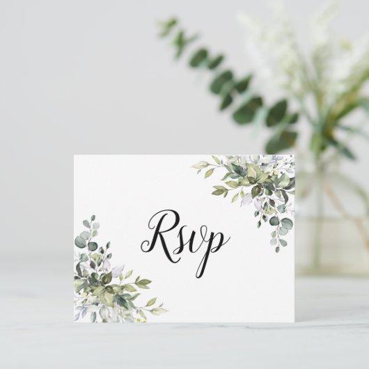 Greenery Enclosure RSVP kaart (Staand voorkant)