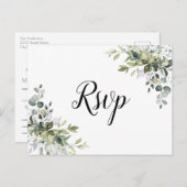 Greenery Enclosure RSVP kaart (Voorkant / Achterkant)