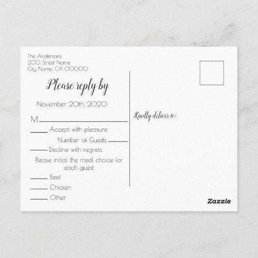 Greenery Enclosure RSVP kaart (Achterkant)