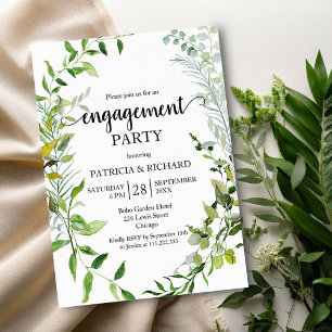 Greenery Engagement Party Kaart