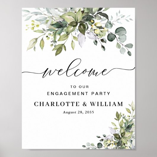 Greenery Engagement Party Poster (Voorkant)