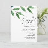 Greenery Engagement Party Tropical Kaart (Staand voorkant)