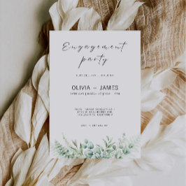 Greenery Engagement Party Wedding Invitation Kaart