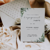 Greenery Engagement Party Wedding Invitation Kaart