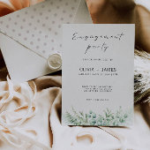 Greenery Engagement Party Wedding Invitation Kaart