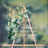 Greenery Engagement Party Welkom Acryl Bord (Neutraal)