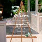 Greenery Engagement Party Welkom Acryl Bord