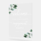Greenery Engagement Party Welkom Acryl Bord (Hoek)