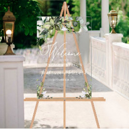 Greenery Engagement Party Welkomstbord Acryl Bord