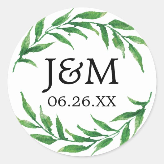 Greenery Envelope Seals - Favor Stickers (Voorkant)