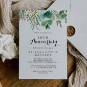 Greenery Eucalyptus 50th Wedding Jubileum Kaart