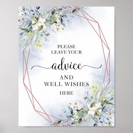 Greenery Eucalyptus Advice and well wil Sign Poster (Voorkant)