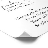 Greenery Eucalyptus Alfabetical Seat Chart Poster (Hoek)