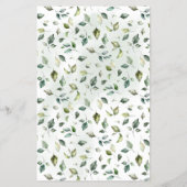 Greenery Eucalyptus Baby ABC Baby shower Game Kaar Flyer (Achterkant)