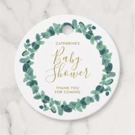 Greenery Eucalyptus Baby shower Bedankjes Labels