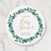 Greenery Eucalyptus Baby shower Bedankjes Labels (Voorkant)