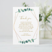 Greenery Eucalyptus Baby shower Bedankkaart (Staand voorkant)