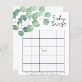 Greenery Eucalyptus - Baby shower bingo