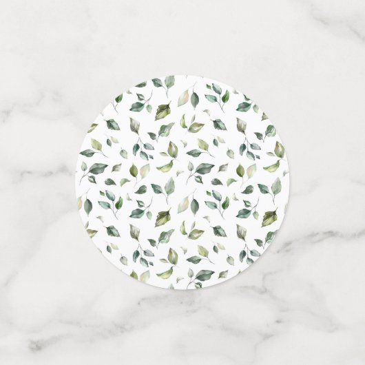 Greenery Eucalyptus Baby shower Confetti (Kleine voorkant)