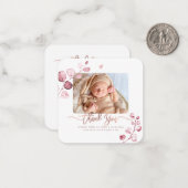 Greenery Eucalyptus Baby shower Hartelijk dank Notitiekaartje (Voorkant / Achterkant in situ)